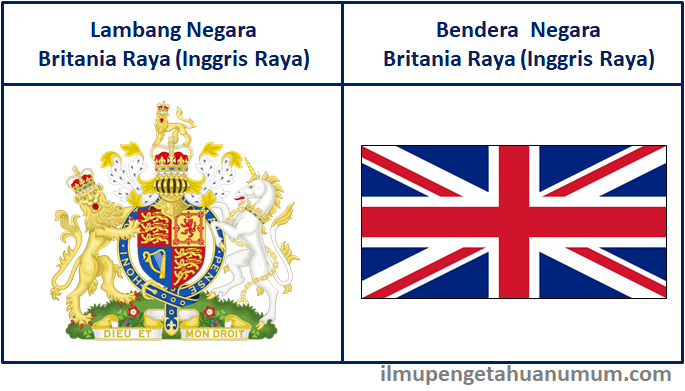 Lambang Negara Inggris dan Bendera Inggris