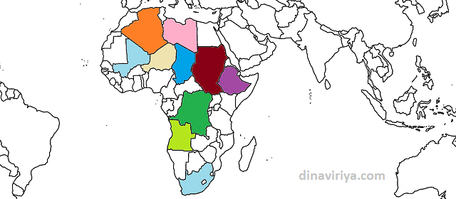 daftar 10 Negara terbesar di benua Afrika